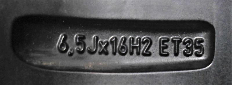 Aluminiumfelge 6.5JX16 H2 ET35 LK4X98X58,1